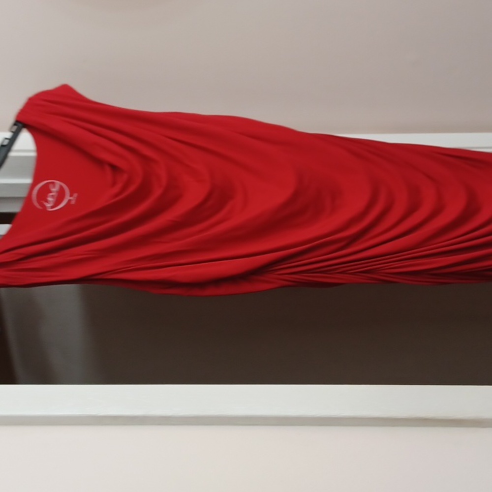 INC Red Ruched Dress - Picture 2 of 6